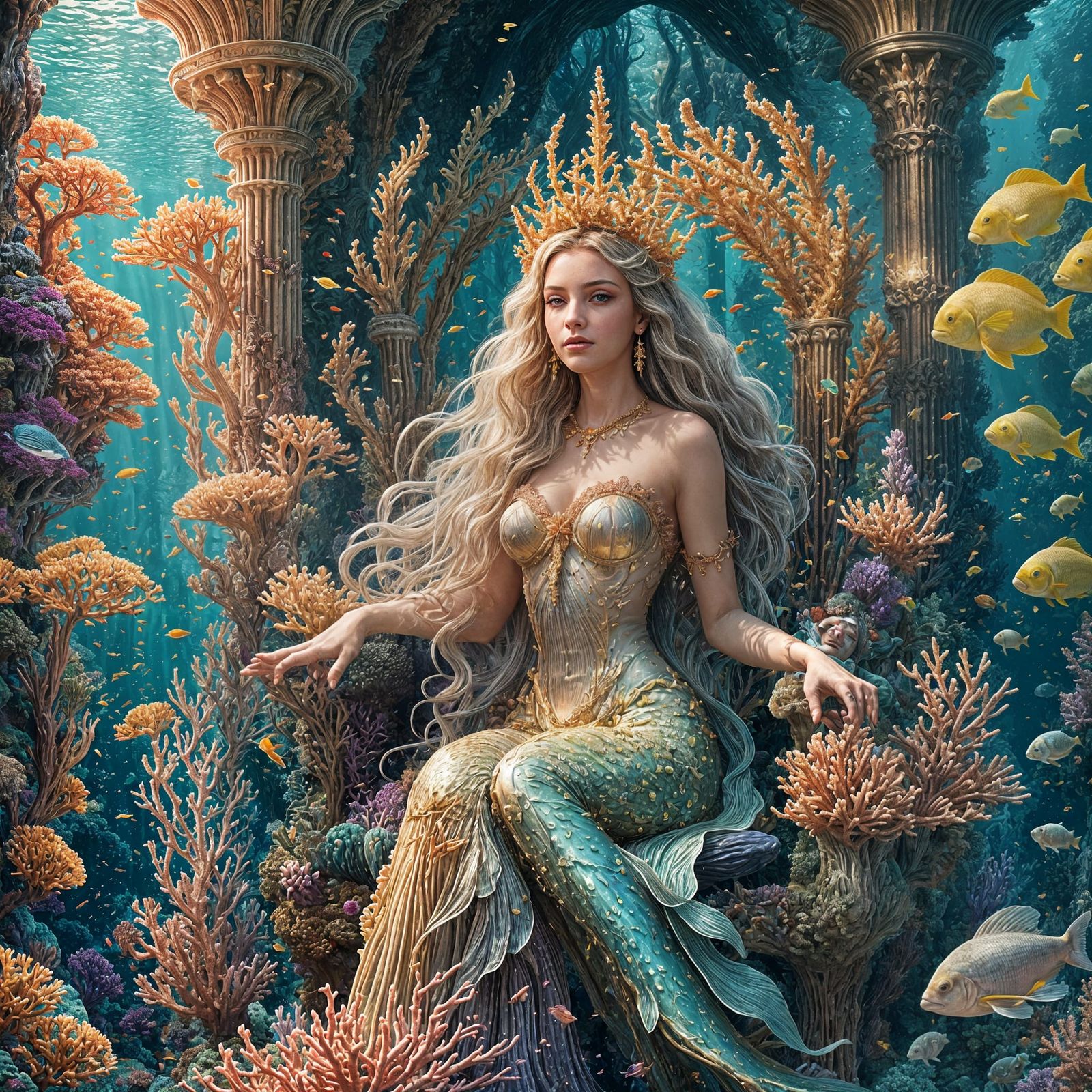 Fantastical Coral Reef: Detailed Matte Painting