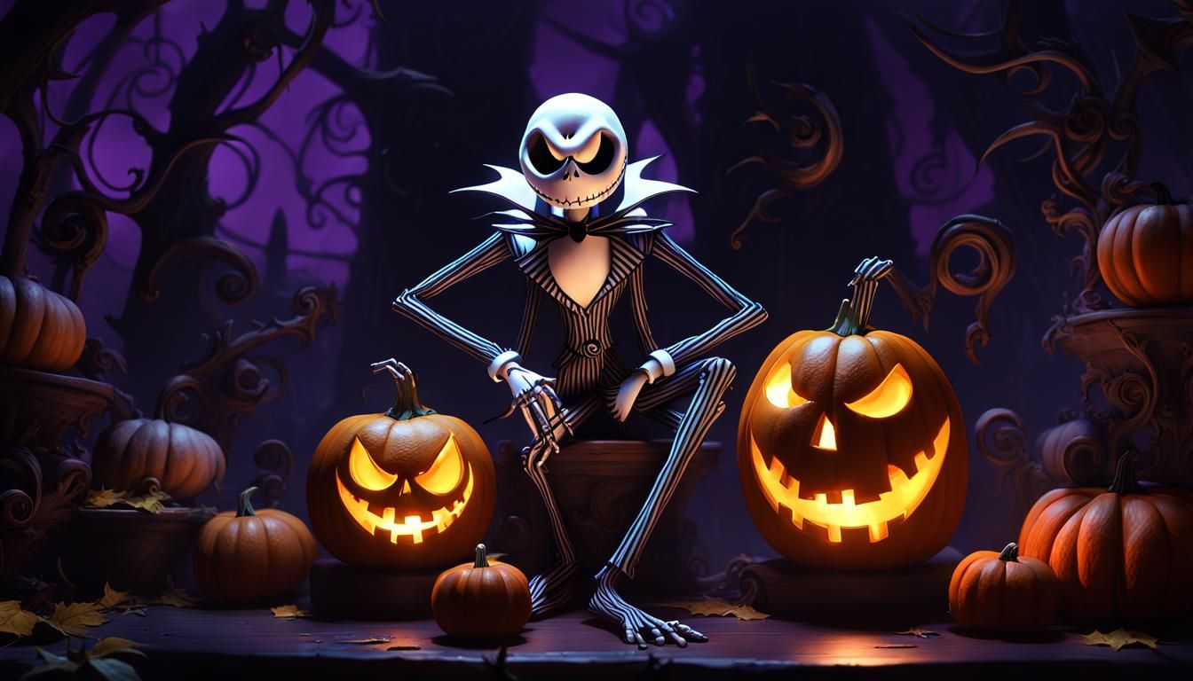 Jack Skellington: Dark Fantasy Masterpiece in 8K