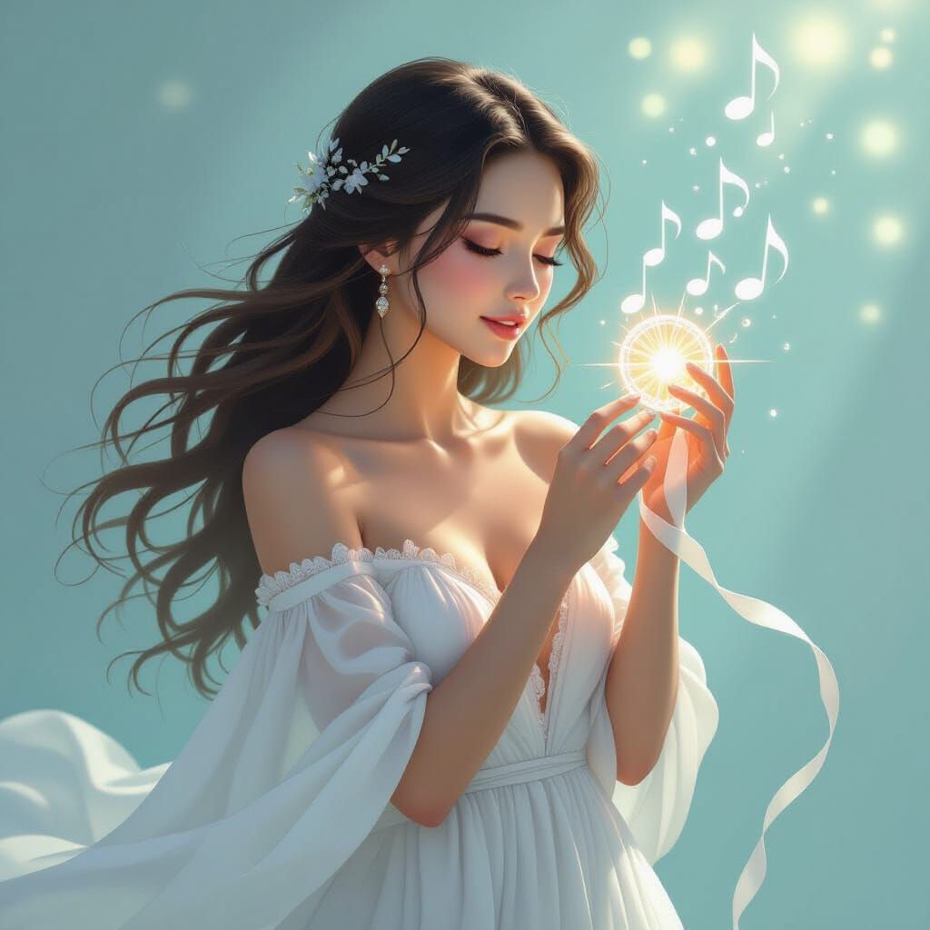 Astrid Unties Seaweed Knot in Magical Realism Style