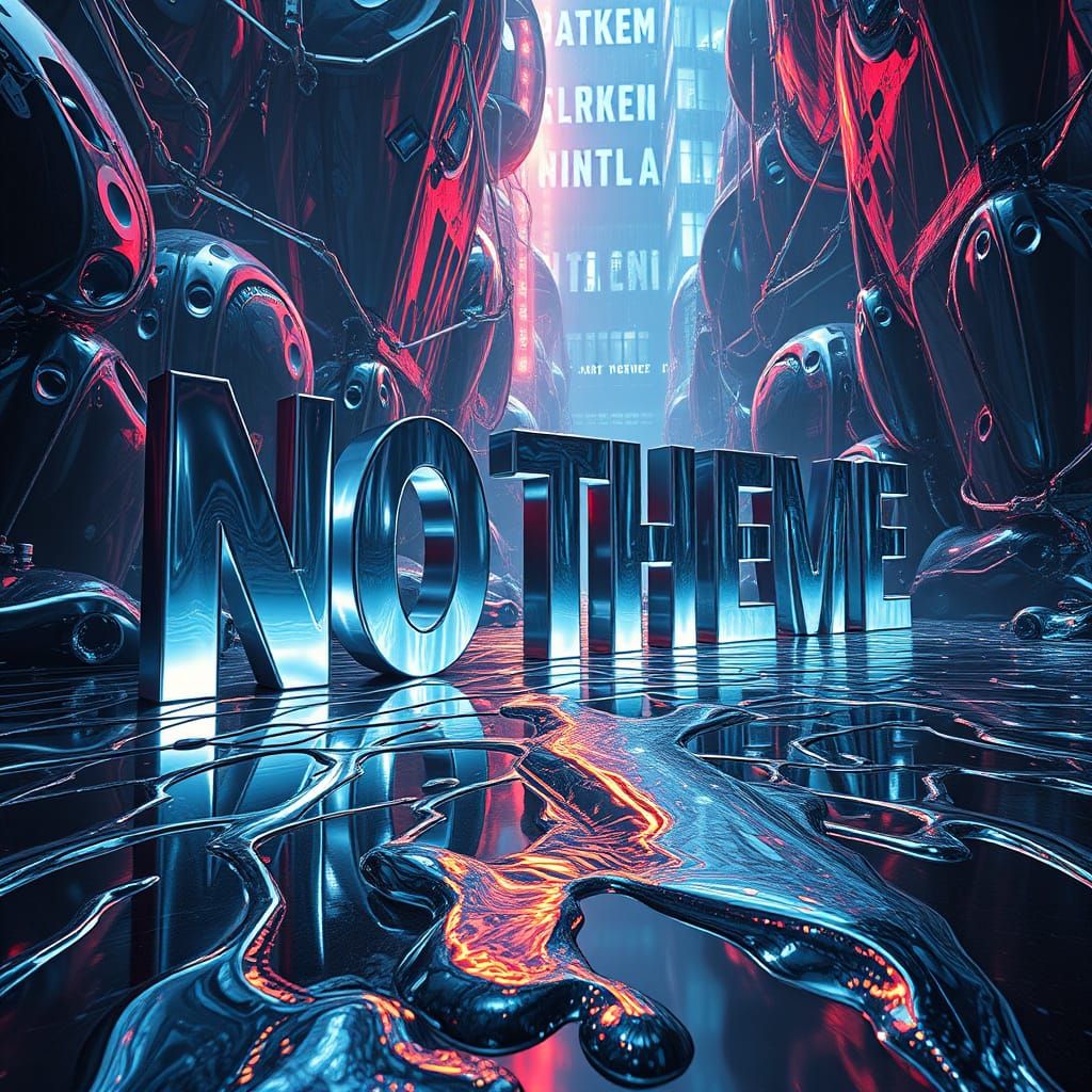 Liquid Metal NO THEME in Cinematic Digital Matte Painting St...