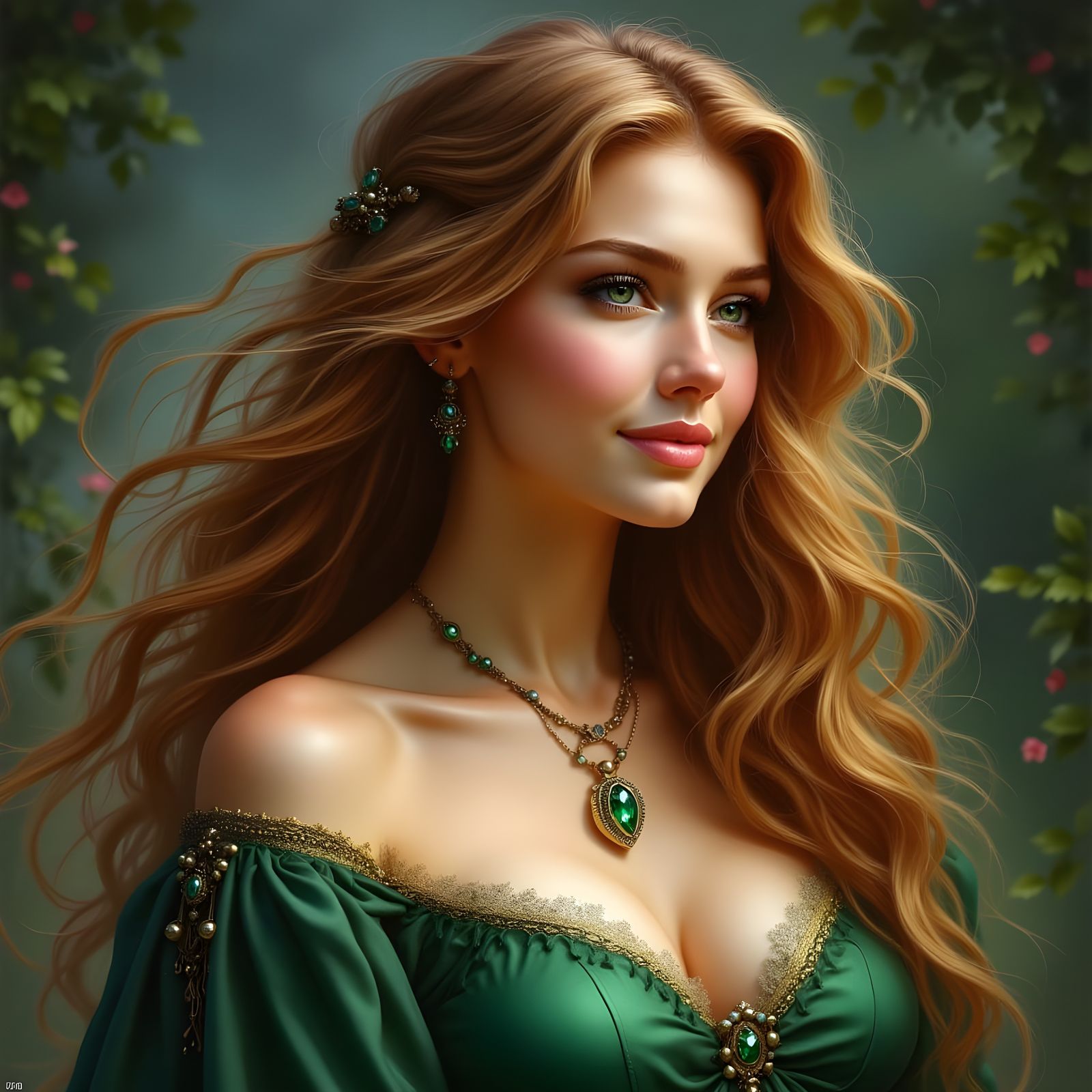 Norse Goddess of Medicine in Dark Fantasy Style