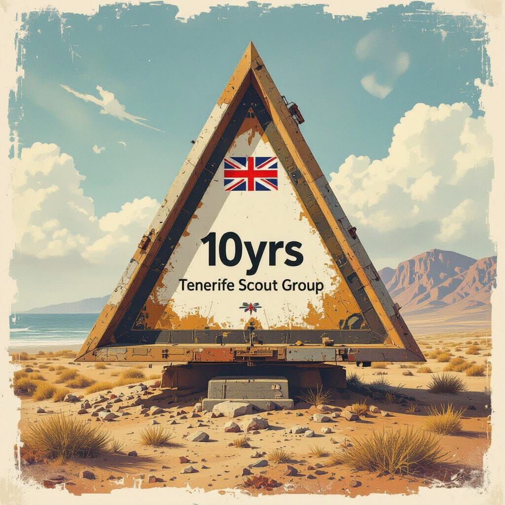 Triangular Scout Design in Digital Art Style