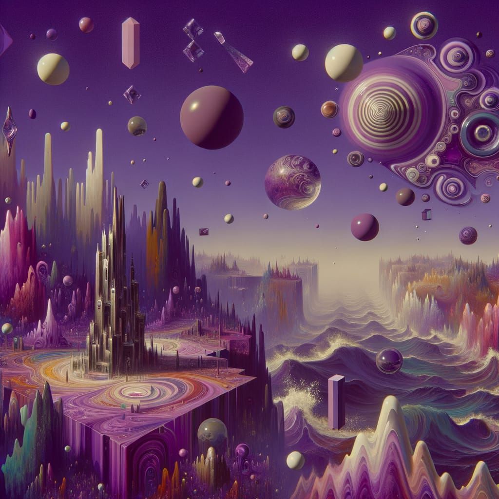 Surrealist Dreamscapes in Purple Hues