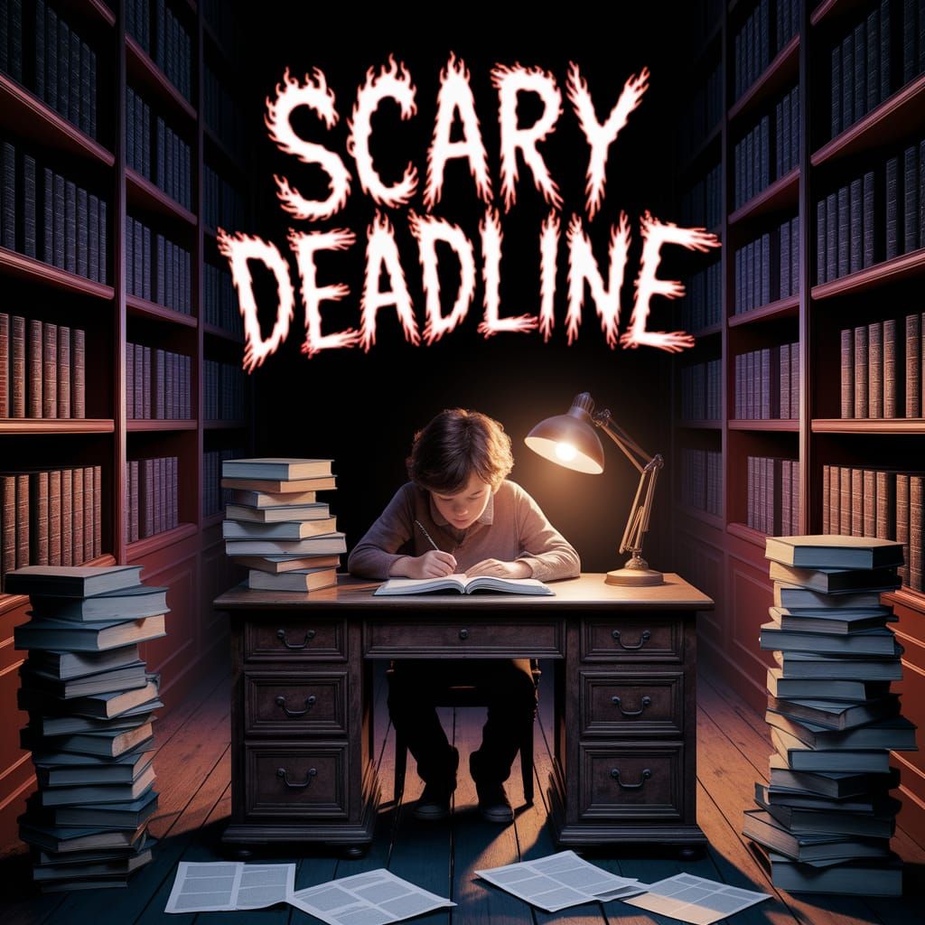 Cozy Study Nook Under Pressure in a Cyberpunk Aesthetic