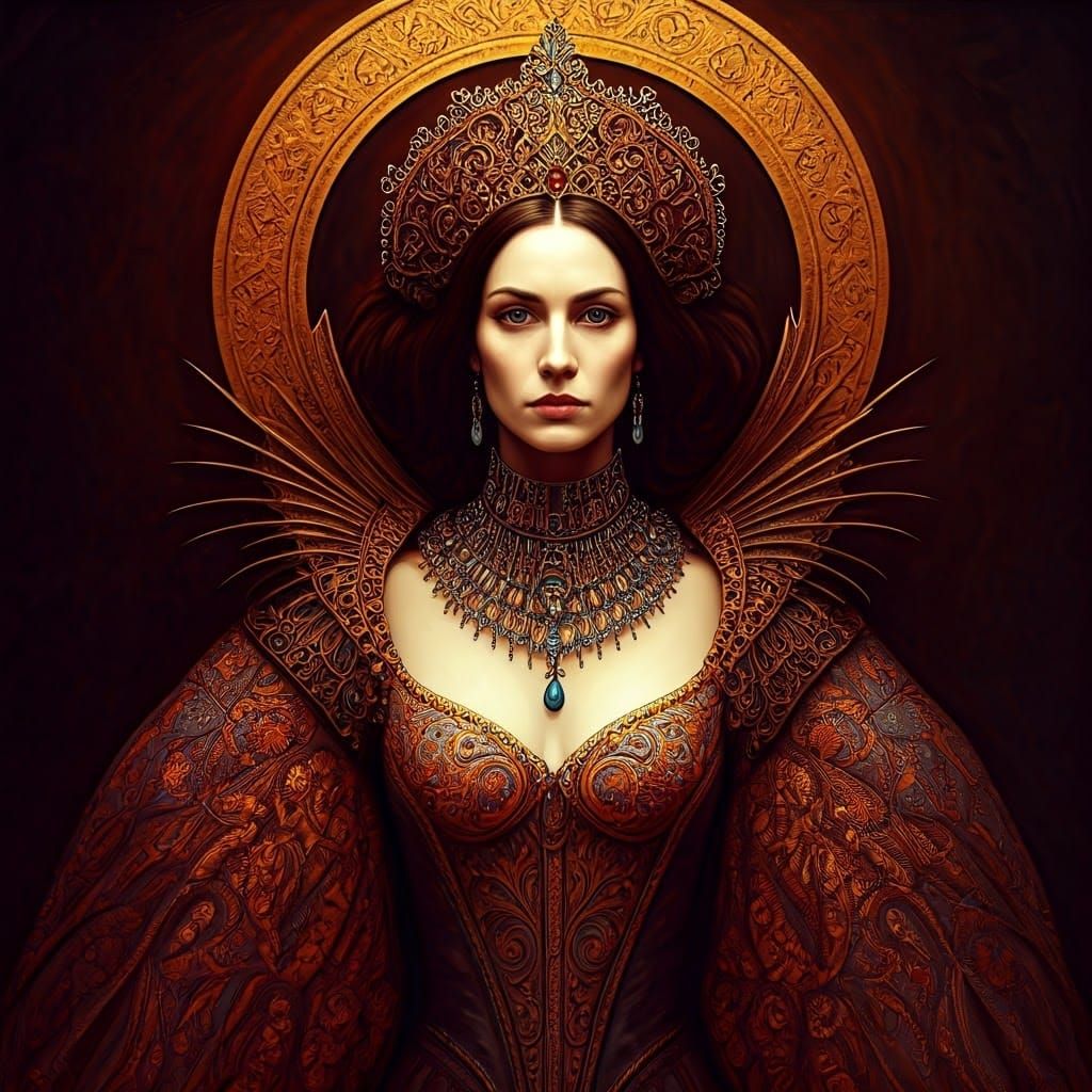 Mystical Queen Exudes Power in Dreamlike Fairy Tale