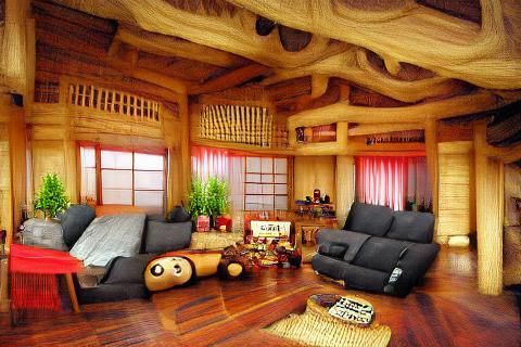 Cozy Japanese-Style Living Room