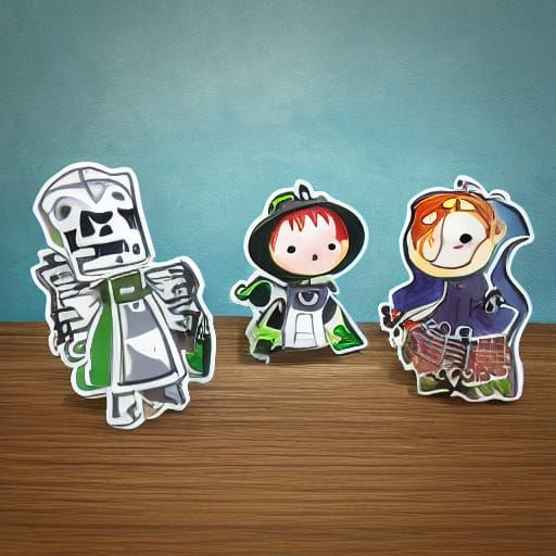 Adorable 3D Spooky Characters