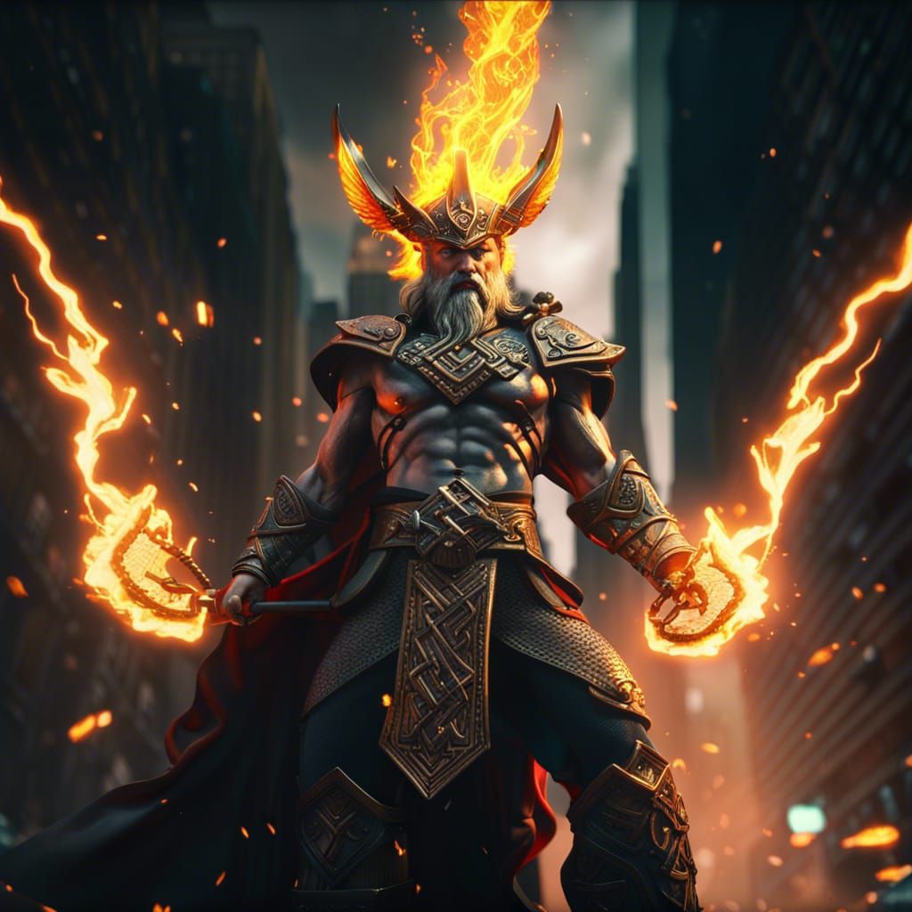 Taranis Celtic God of Thunder in New York City