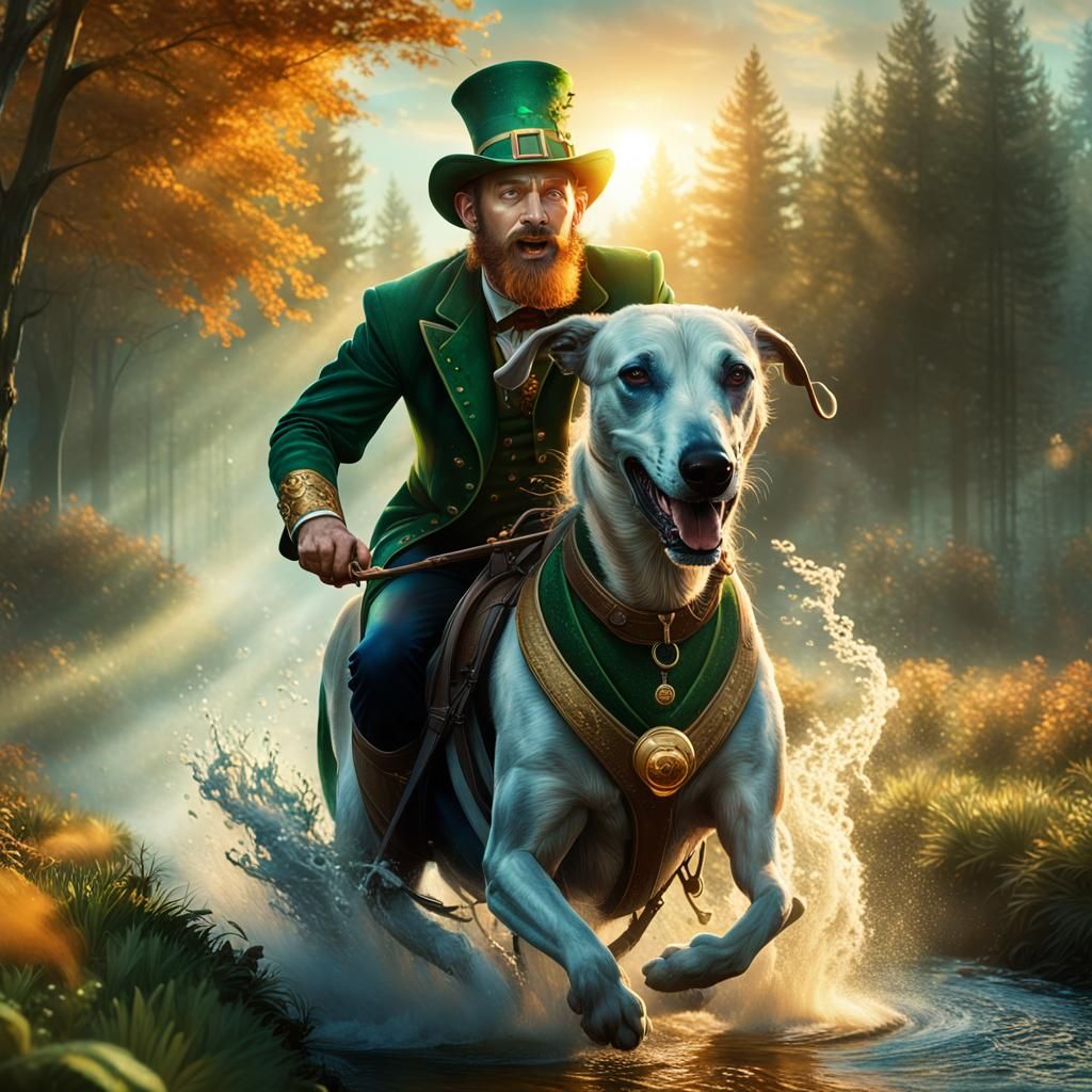 Leprechaun's Escape: Cinematic Fantasy Portrait in Golden Ho...