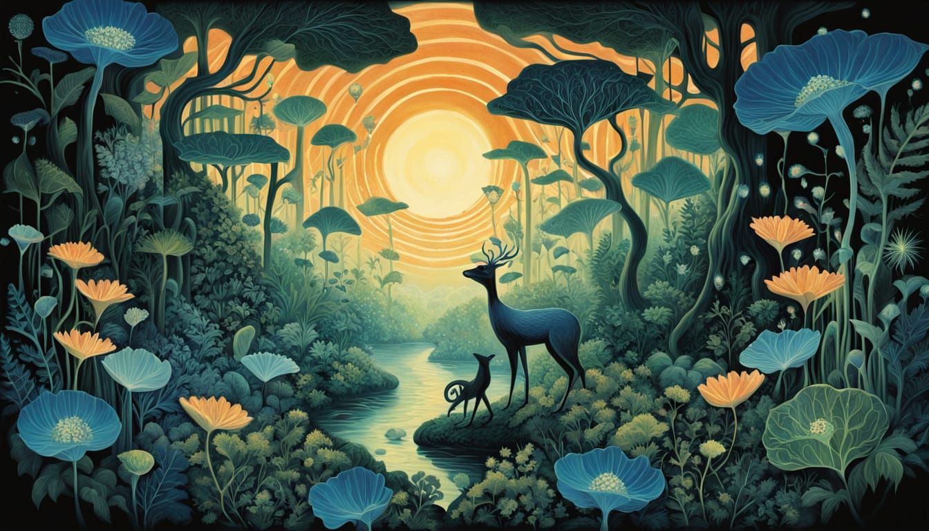 Dreamlike 8K Night Market Unfolds in Vibrant, Cosmic Hues