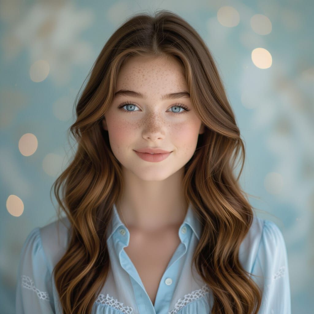 Elegant Witchy Girl Portrait in Fine Art Style