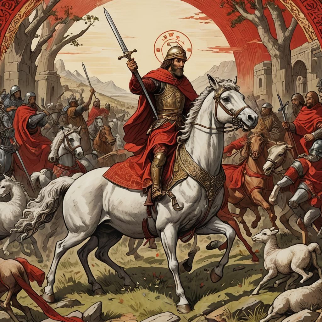 Fiery Red Horse of War from Revelation