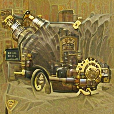 Steampunk Engine Design from Prohibition Era