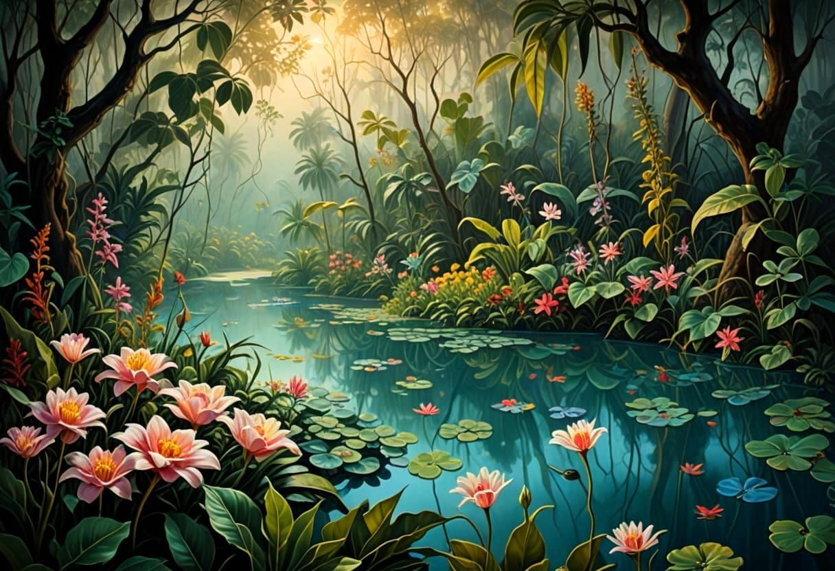 Serenity Paradise in Vibrant Colors