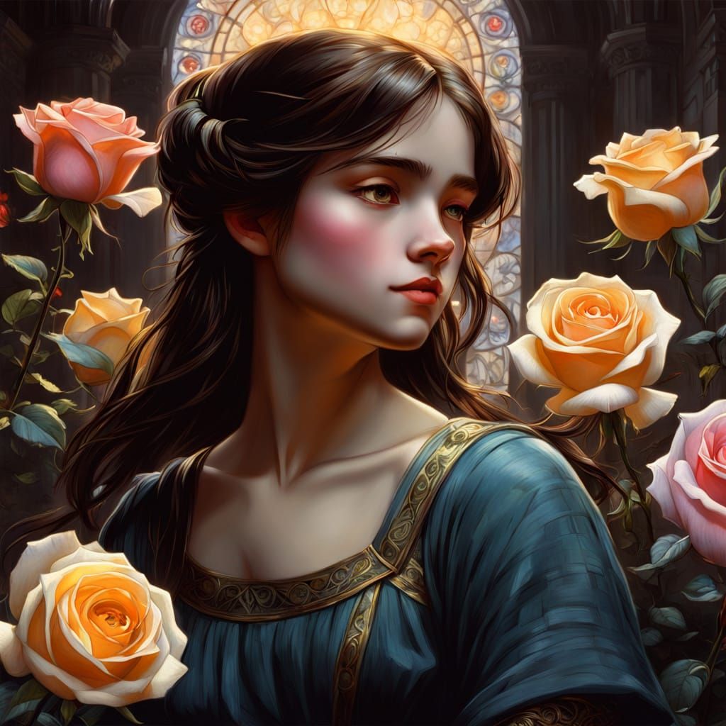 Ethereal Roses in Chiaroscuro