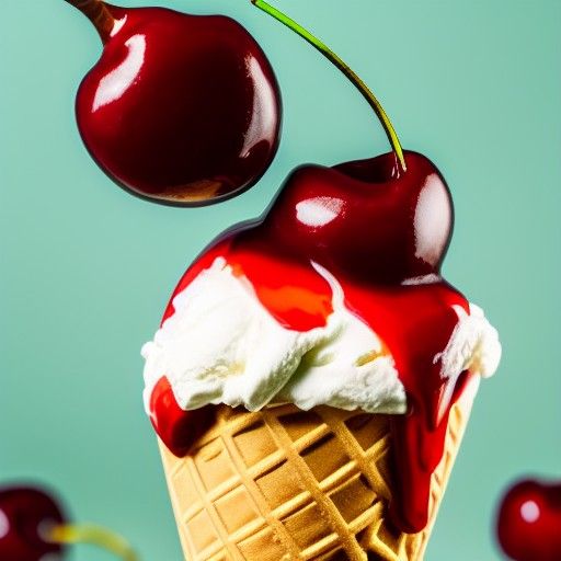 Delicious Ice Cream Sundae in Sharp Focus