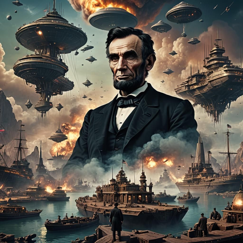 Abraham Lincoln in 1920s with Alien Invasion