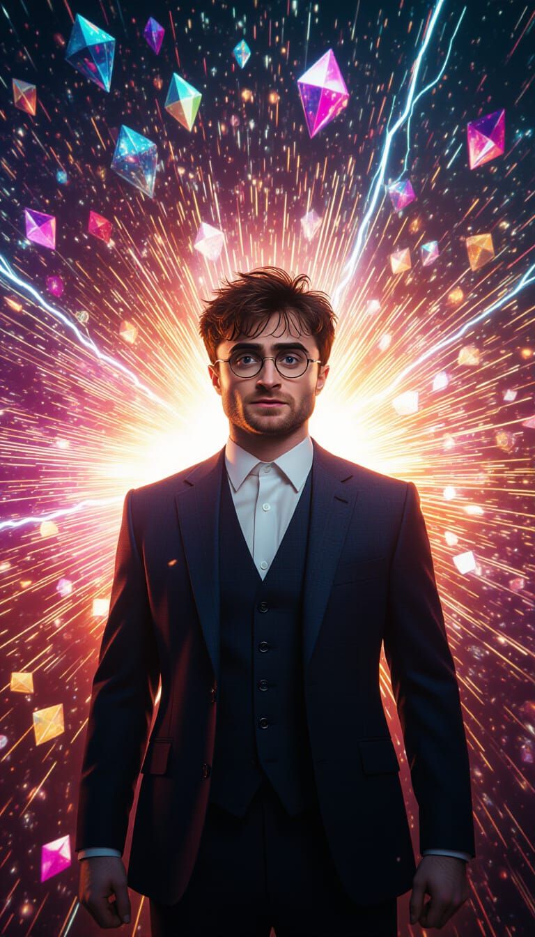Daniel Radcliffe Electrified: Cinematic Burst of Color