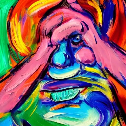 Expressive Portrait in Vibrant Fauvist Style