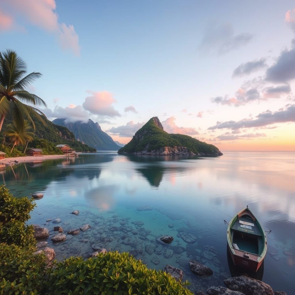 Idyllic Tropical Island Retreat in Realistic Detail