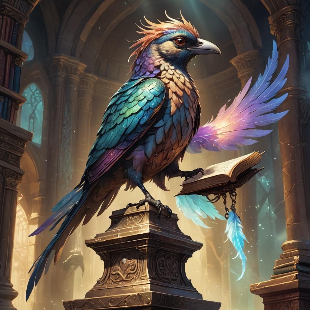 Jhoira's Familiar: Bird Artifact on Mystic Pedestal