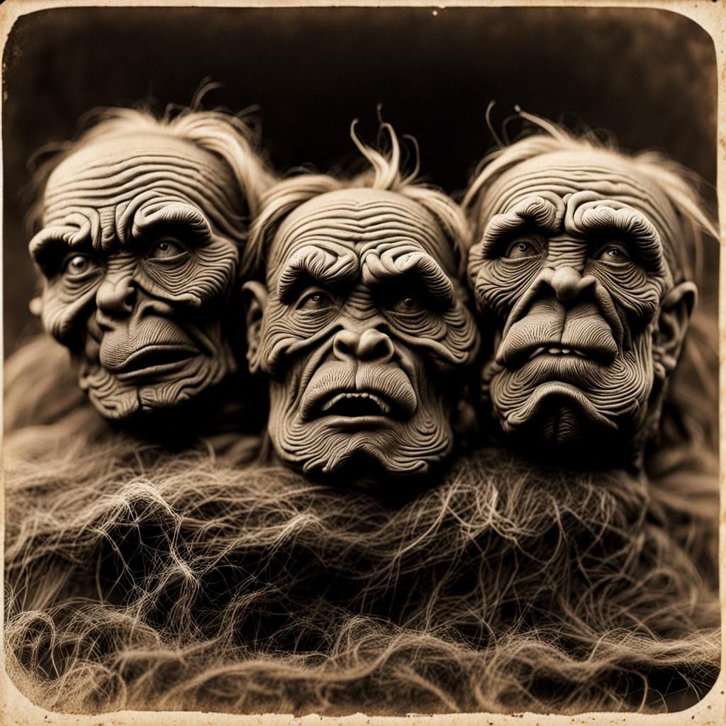 Shrunken Heads: A Vintage Horror Photograph