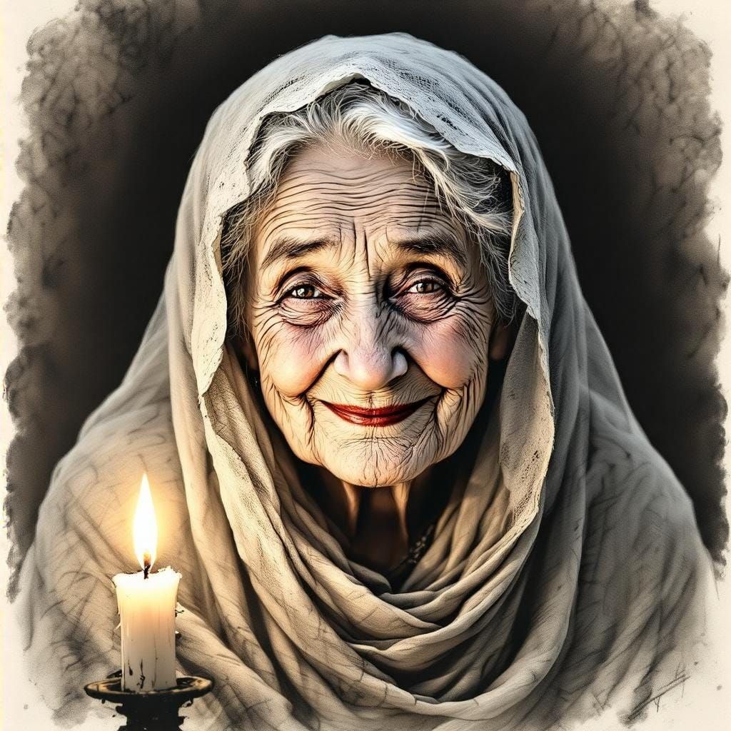 Ethereal Lady in Soft Chiaroscuro