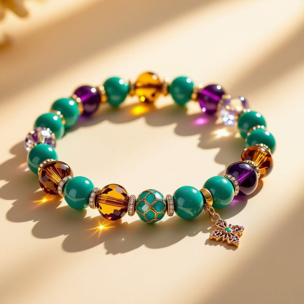 Crystal bead bracelet