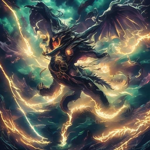 Neon Wolf Transformation in Cyberpunk Alleyway