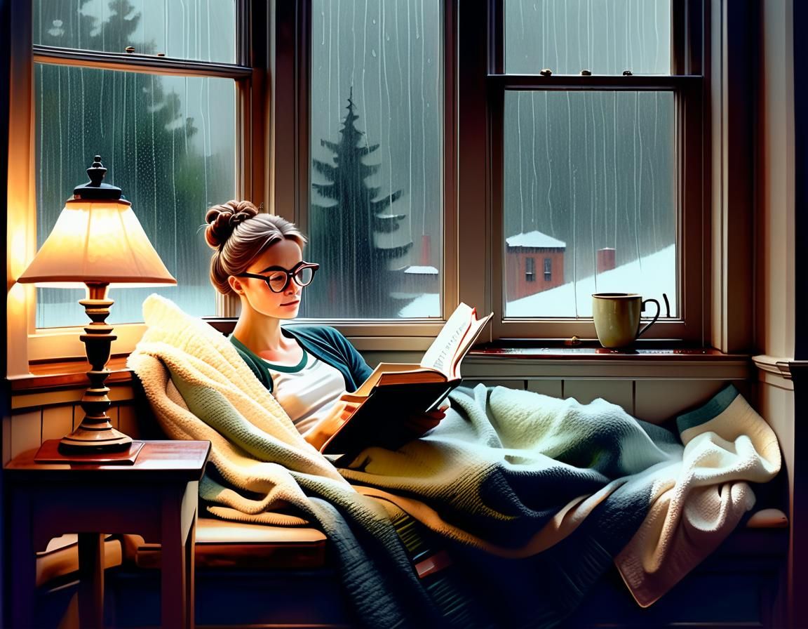 A Blanket, Book, and Hot Cocoa