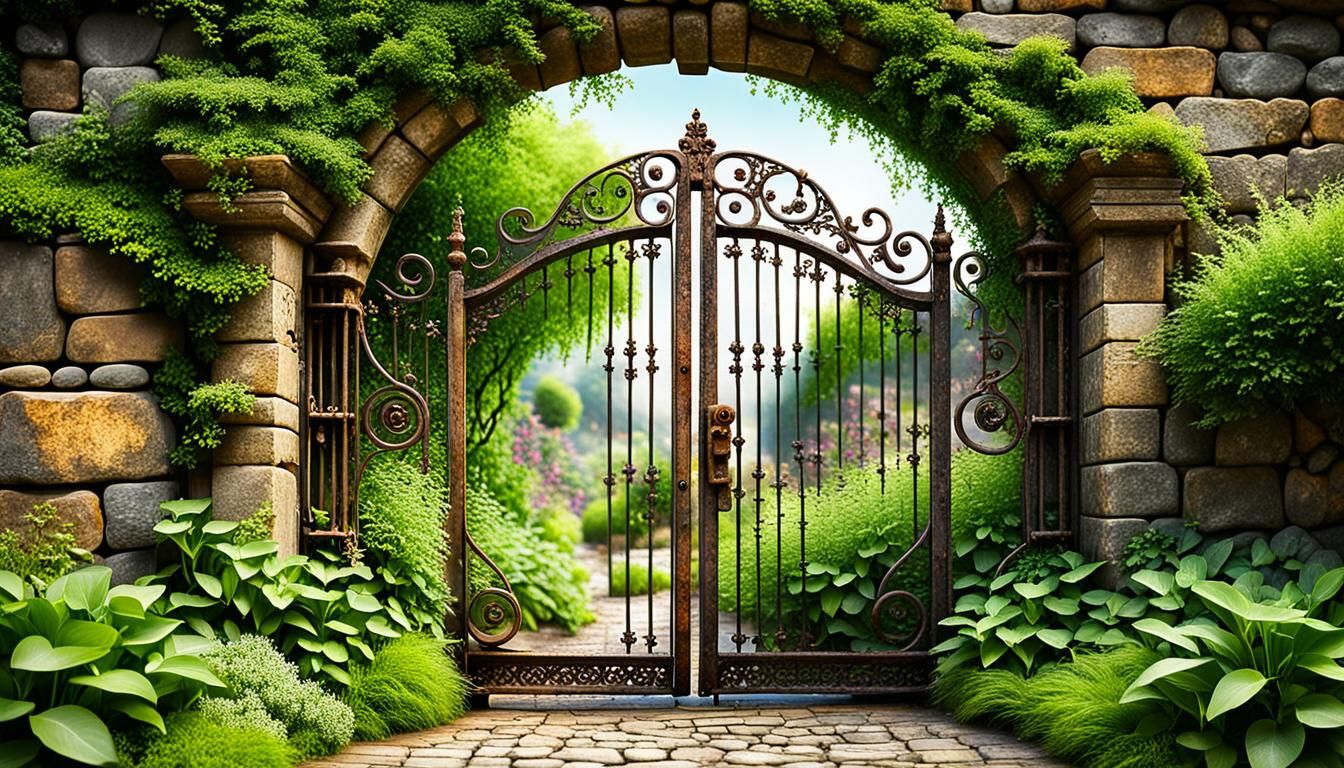 Enchanted Secret Garden Gate: Detailed Photography