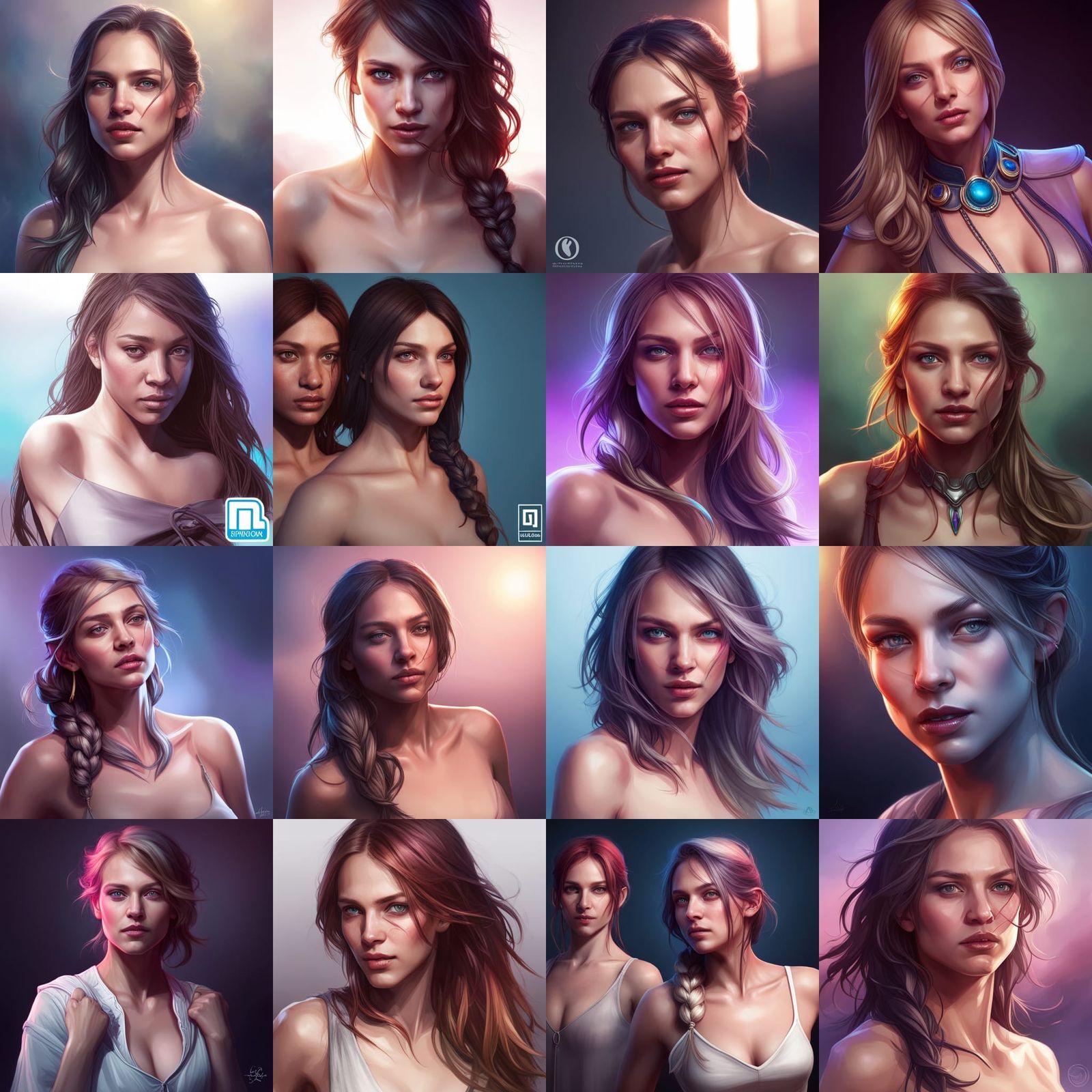 Detailed Portrait with Dynamic Lighting, Trending Artstation...