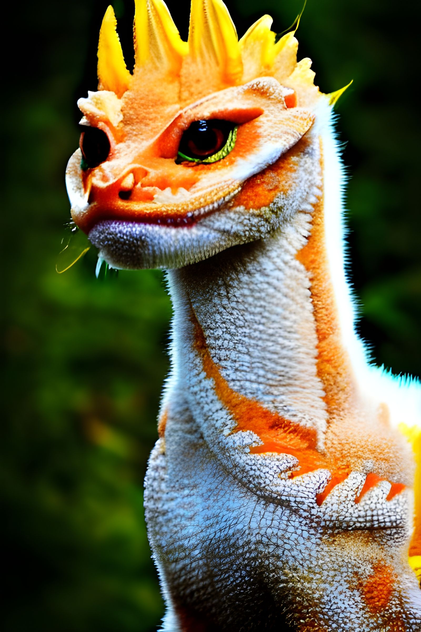 Regal Baby Lightning Dragon Portrait