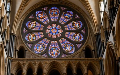 Lincoln Cathedral Rose Window Interior Photorealistic