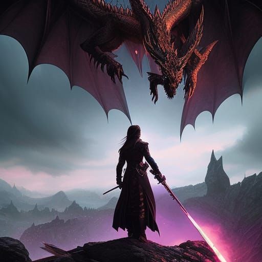 Adamantine Dragon Character Concept in Dystopian Fantasy