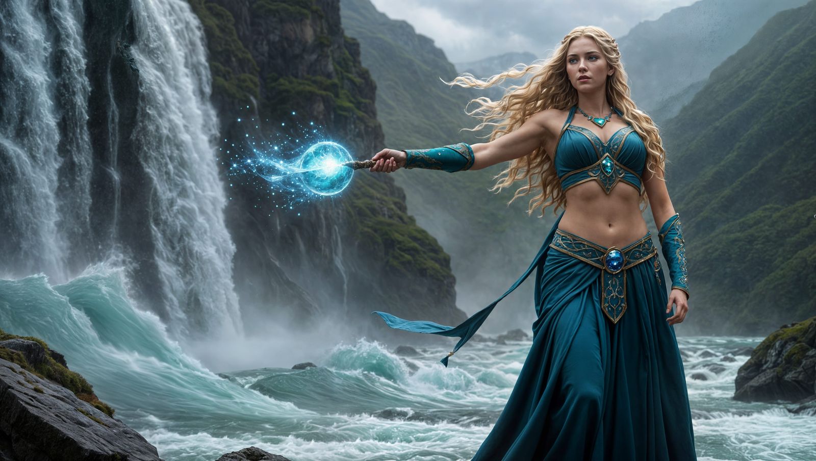 Surreal Bronze Age Goddess Wields Elemental Power in a Froze...