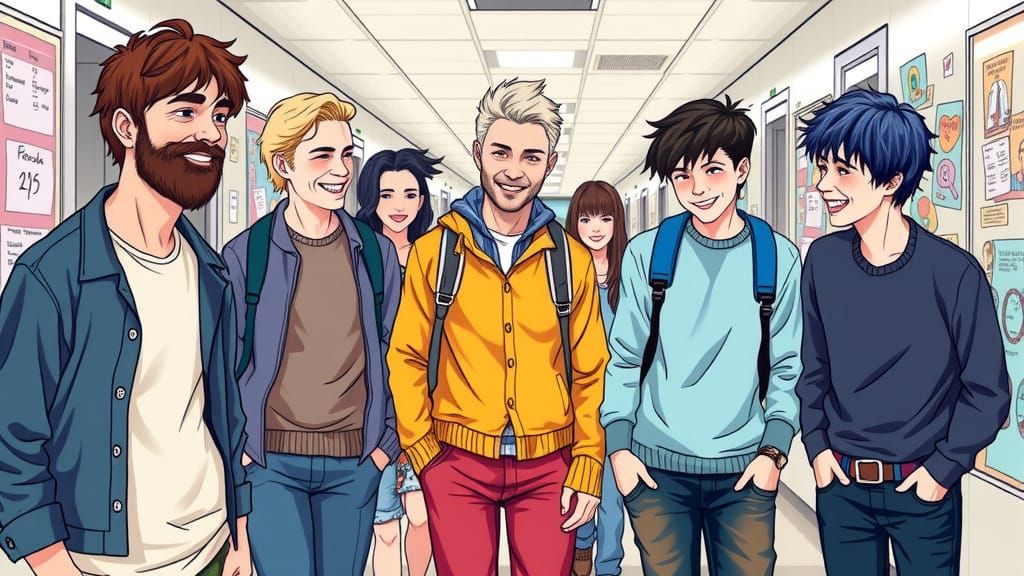 Teen Clones of Historical Icons in Modern High School