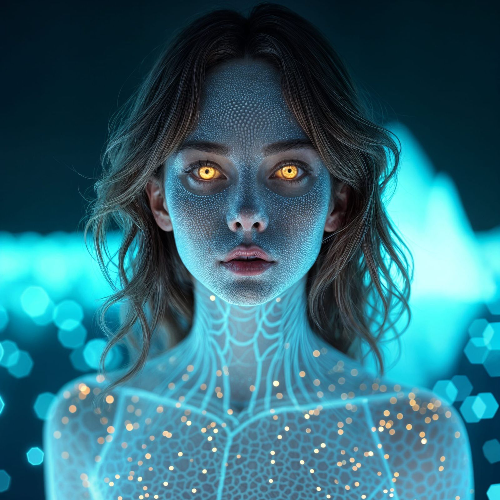 Holographic Entity Nova Manifests as Digital Artwork