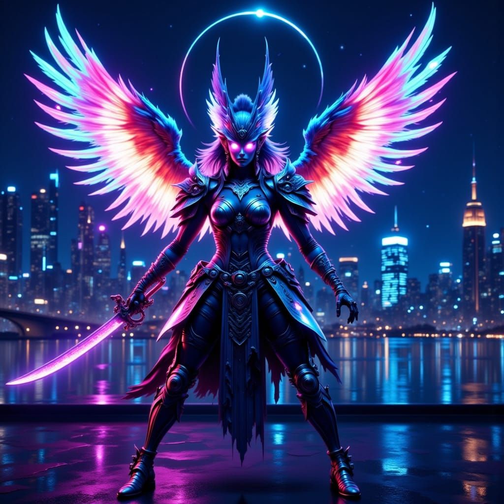 Cyberpunk Samurai Phoenix Avatar