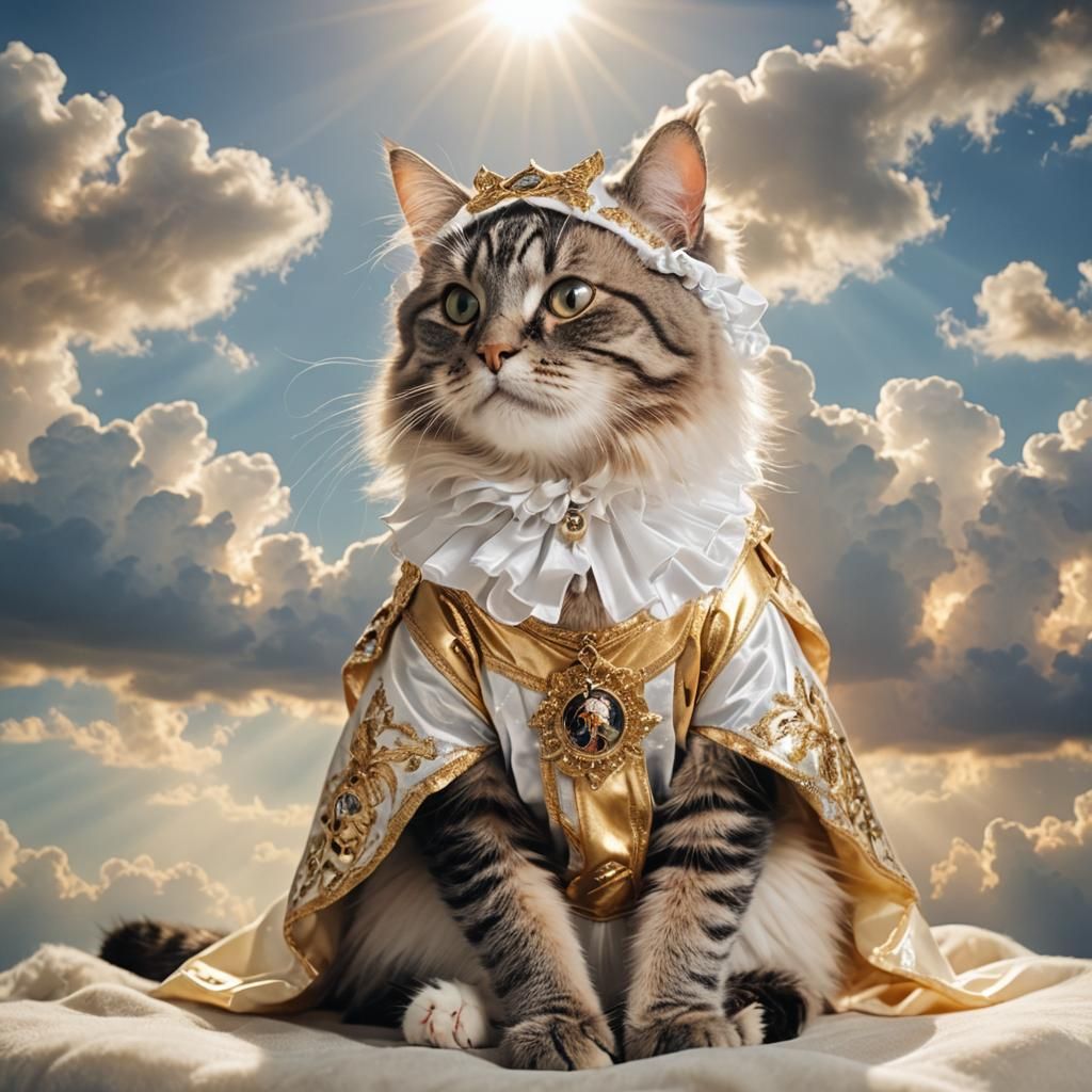 Cat in Costume in Divine Sunshine