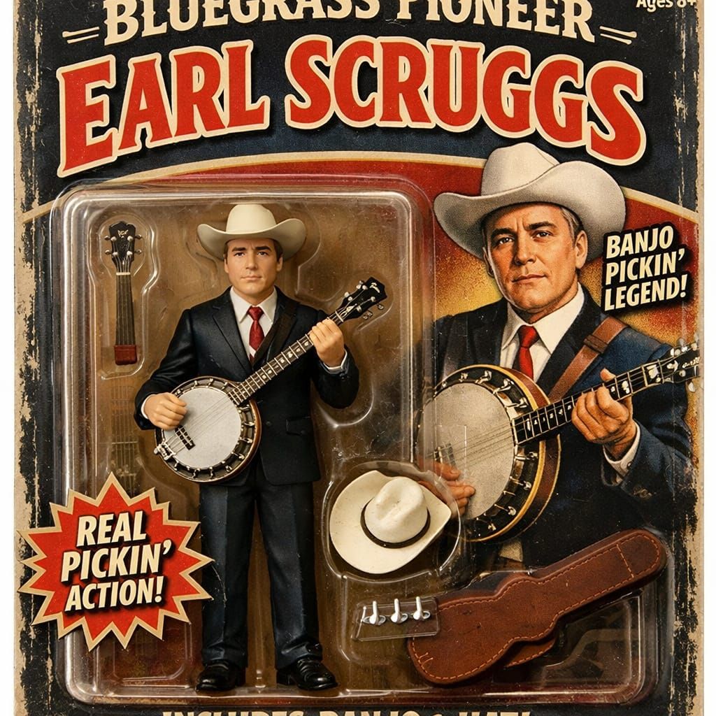 Bluegrass Pioneer Earl Scruggs as an Action Figure