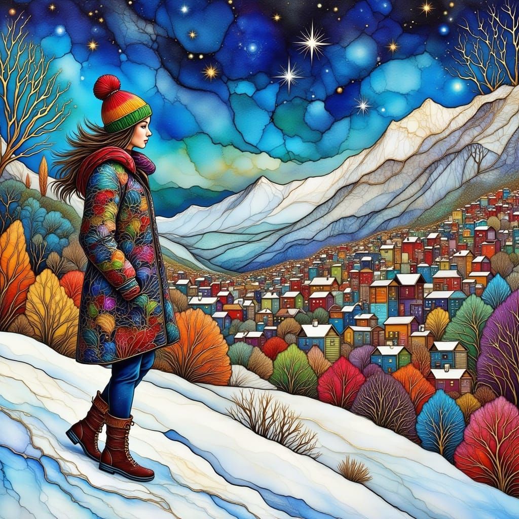 Felicity greatly enjoyed her winter hikes up the mountainsid...