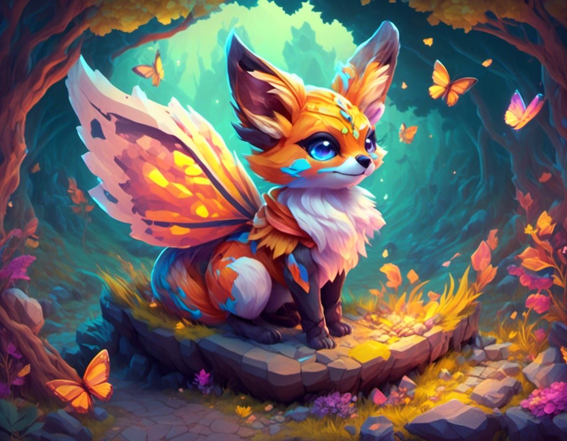 Butterfly-Fox in Isometric View