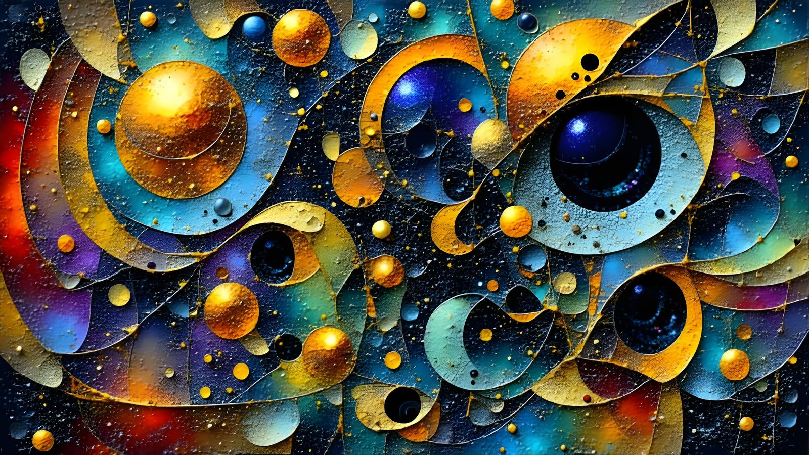 Abstract Macro Stars in Surreal Helixoidal Nebula