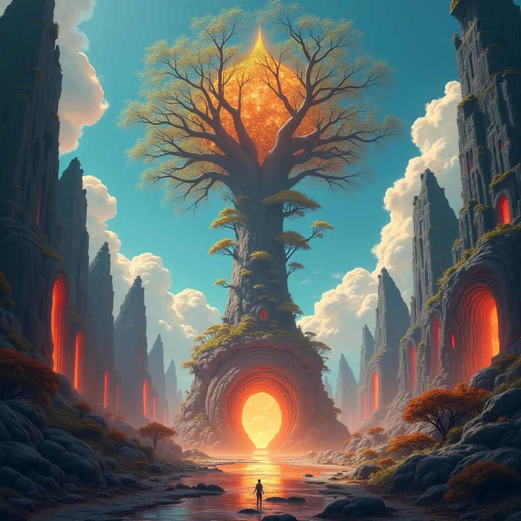 Mystical Realm of Ibbil: Fantasy Landscape in 8K