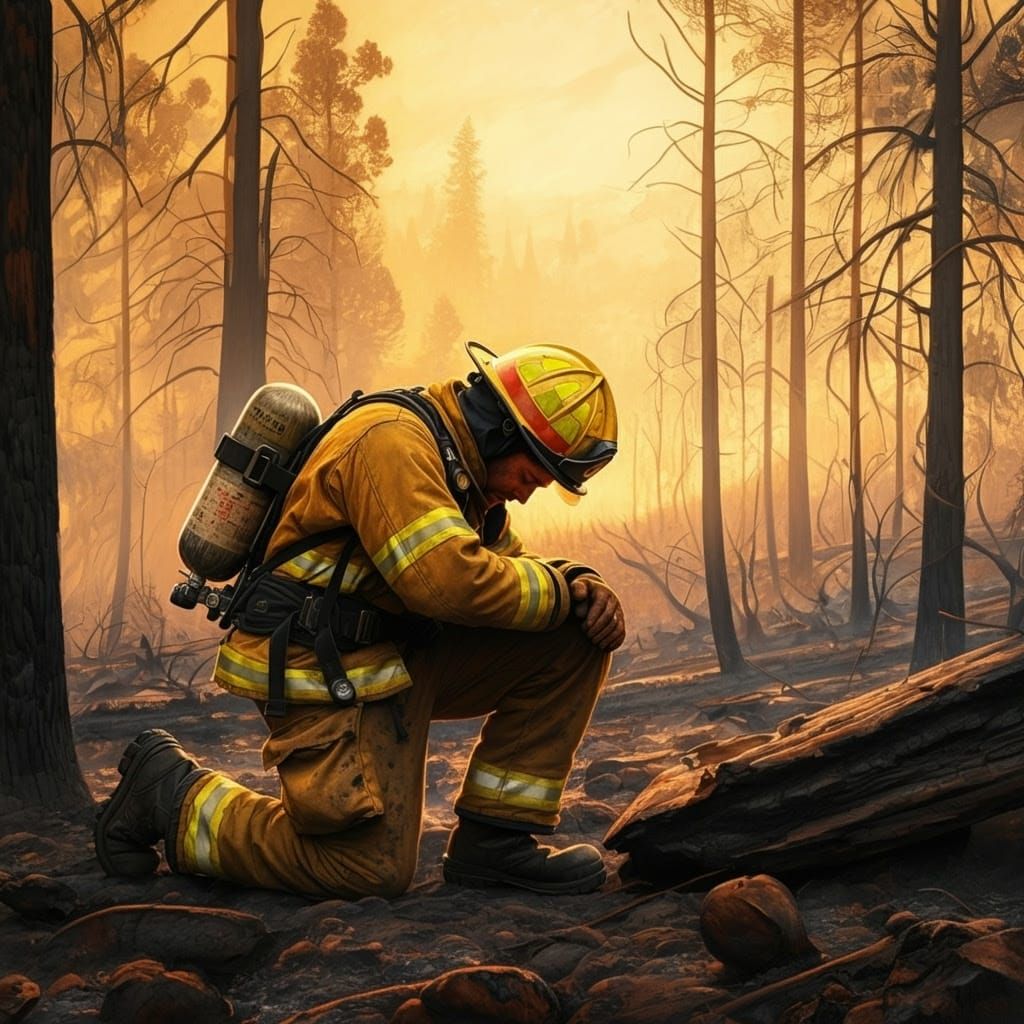 Firefighter Finds Hope in California's Ashes