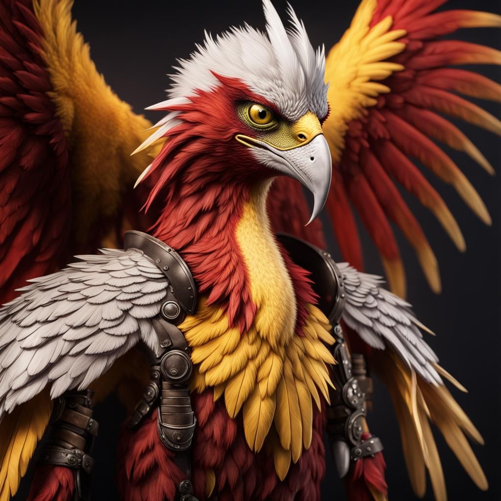 Realistic Aarakocra Warrior Photograph