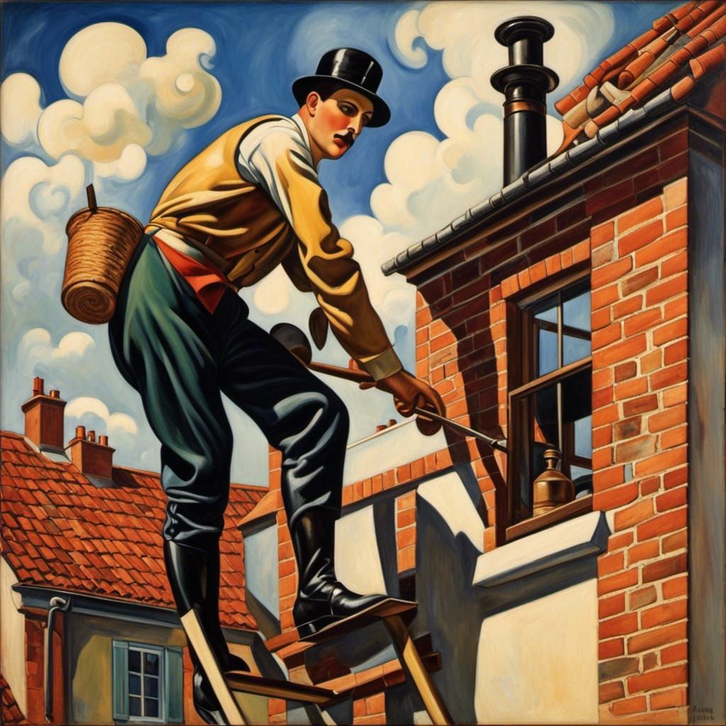 <lora:Tamara:1.0> A chimney cleaner in 19th century gets out...