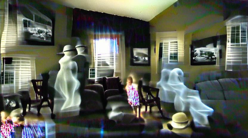 Ghosts Watch Home Movies in Film Noir Style