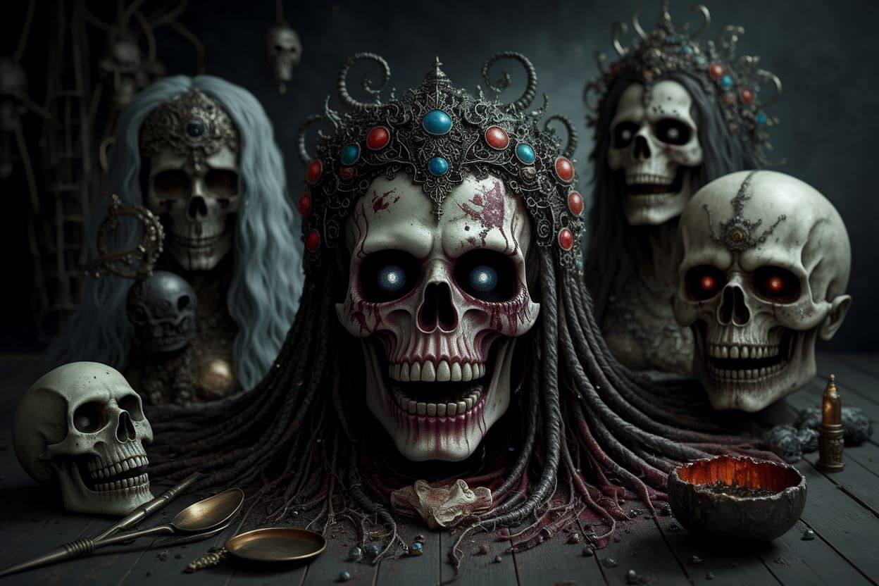 Dark Fantasy Macabre Creations: AI-Generated Art